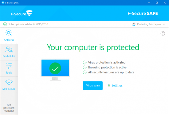 F Secure Safe Computer Bescherming